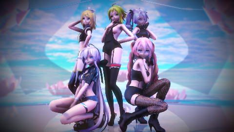 【MMD】気まぐれメルシィ(反复无常Mercy) - Miku,Luka,Haku,Rin,Gumi